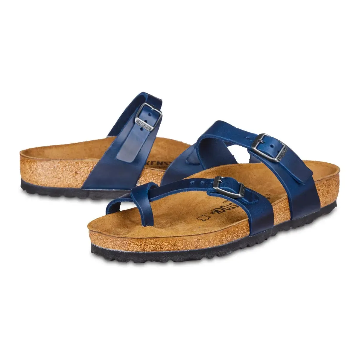 Birkenstock Women's Mayari Oiled Leather Blue Sandals sold by Zulily product image thumbnail 2
