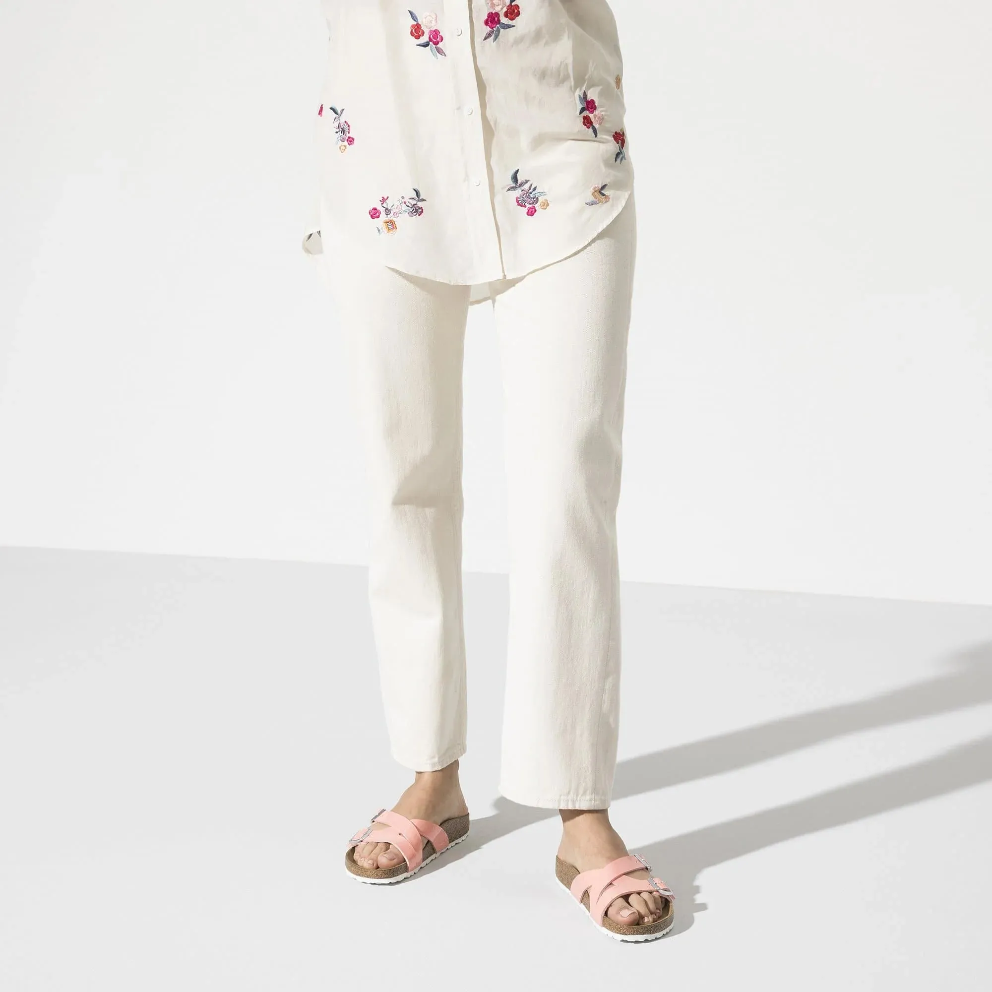 Birkenstock Women's Yao Balance Birko-Flor Patent Coral Peach Sandals sold by Zulily product image thumbnail 4