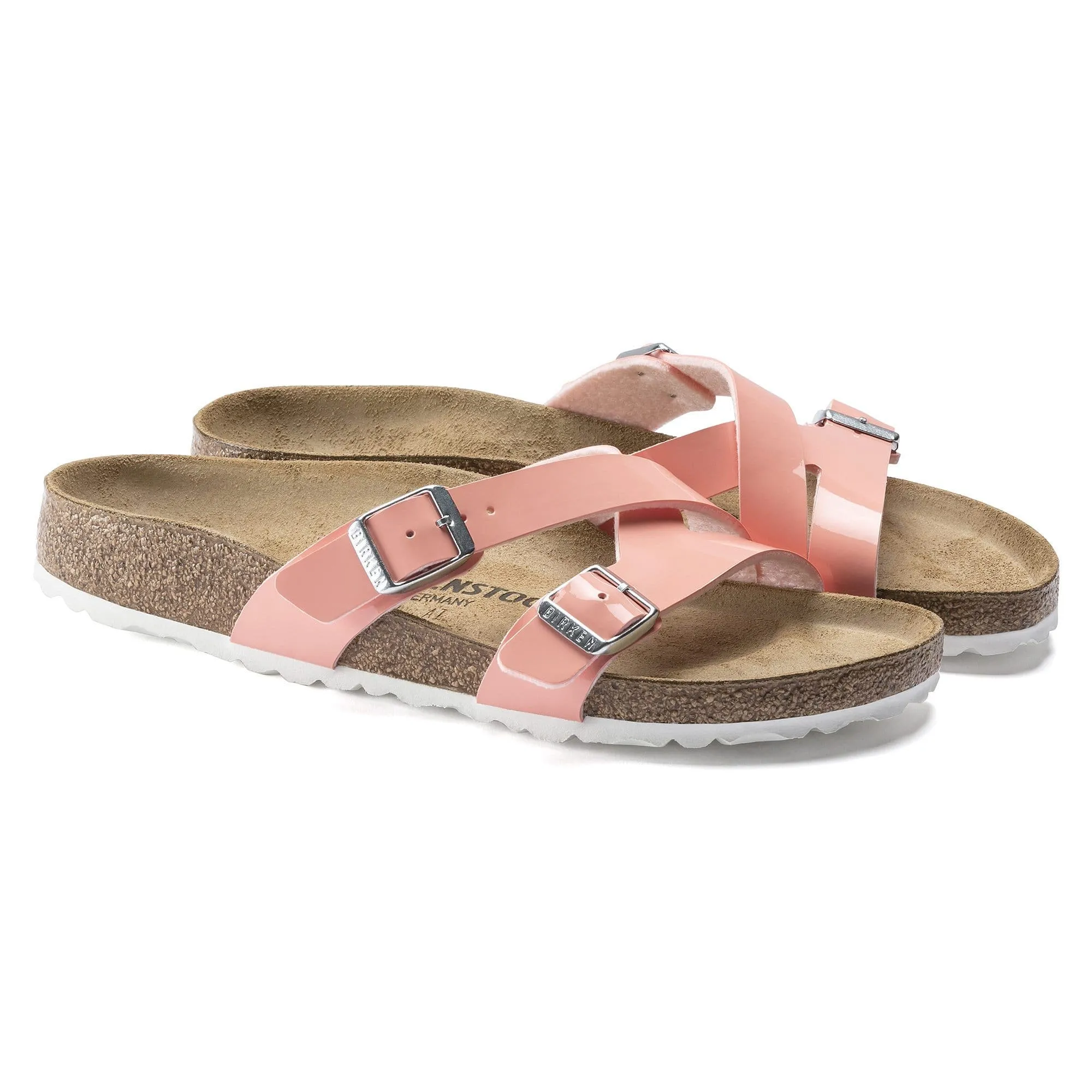 Birkenstock Women's Yao Balance Birko-Flor Patent Coral Peach Sandals sold by Zulily product image thumbnail 5