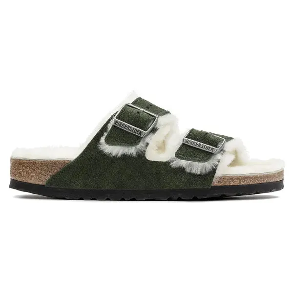 Birkenstock Arizona Shearling Suede Leather Mountain View Green Sandals sold by Zulily product image thumbnail 5