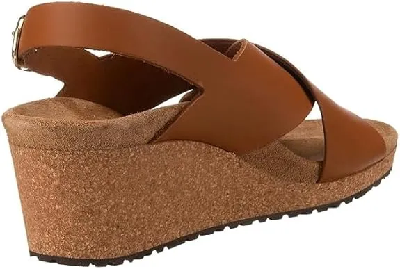 Birkenstock Women's Samira Leather Wedge Ginger Brown Sandals sold by Zulily product image thumbnail 3