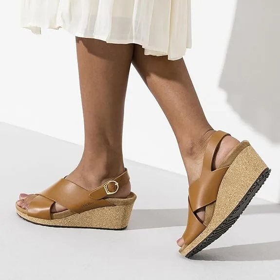 Birkenstock Women's Samira Leather Wedge Ginger Brown Sandals sold by Zulily product image thumbnail 4