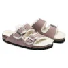 Birkenstock Arizona Shearling Suede Leather Soft Mauve Sandals sold by Zulily