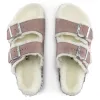Birkenstock Arizona Shearling Suede Leather Soft Mauve Sandals sold by Zulily