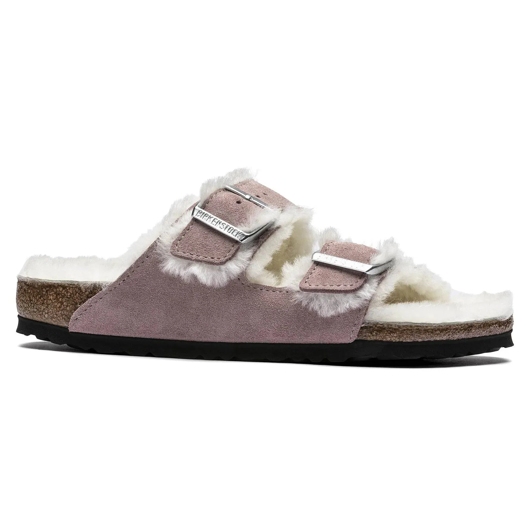 Birkenstock Arizona Shearling Suede Leather Soft Mauve Sandals sold by Zulily product image thumbnail 2