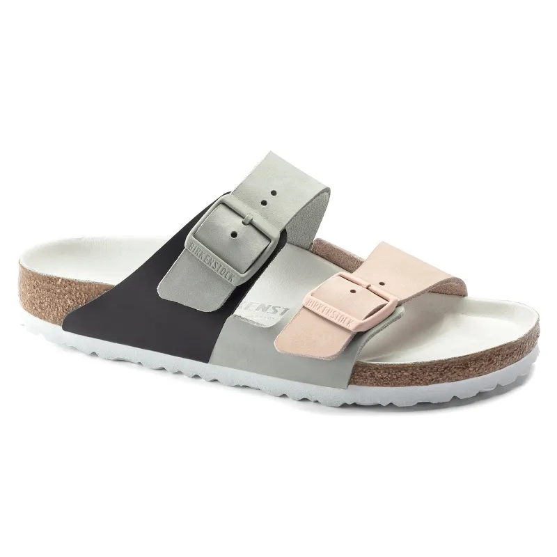 Birkenstock Arizona Split Nubuck Leather Mineral / Light Rose Sandals sold by Zulily