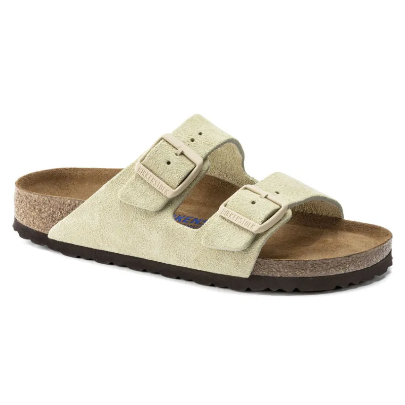 Birkenstock Arizona Soft Footbed Suede Leather Almond Sandals sold by Zulily