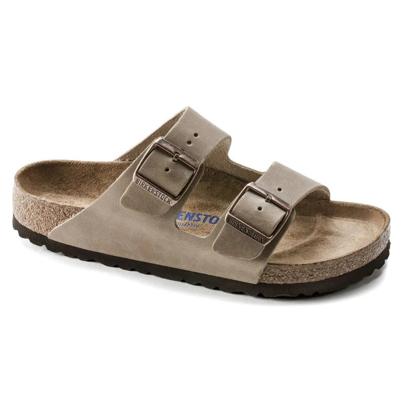 Birkenstock Arizona Soft Footbed Oiled Nubuck Leather Tobacco Brown Sandals sold by Zulily