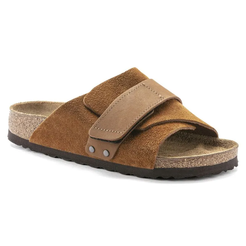 Birkenstock Kyoto Nubuck/Suede Leather Mink sold by Zulily