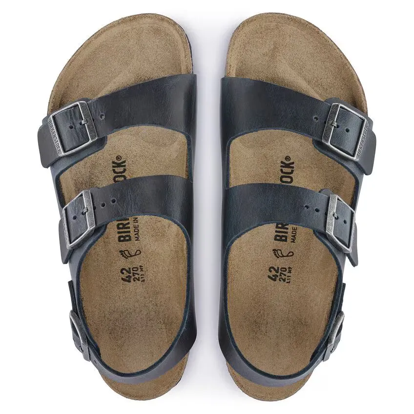 Birkenstock Milano Oiled Leather Insignia Blue sold by Zulily product image thumbnail 3