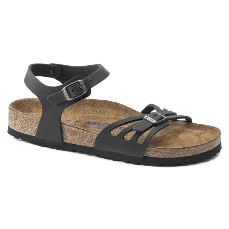 Birkenstock Bali Soft Footbed Oiled Leather Black sold by Zulily