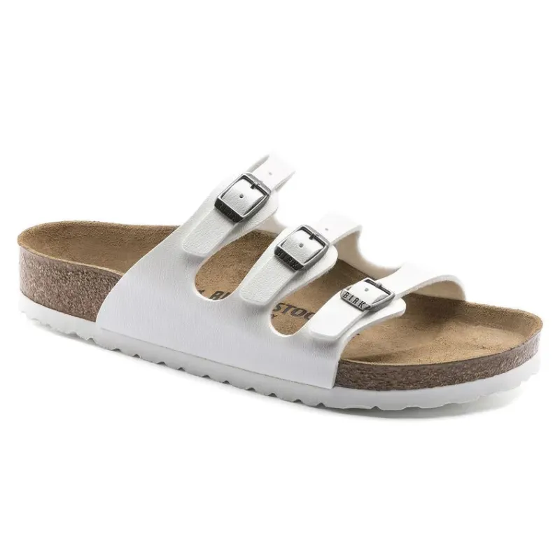 Birkenstock Florida Birko-Flor White sold by Zulily