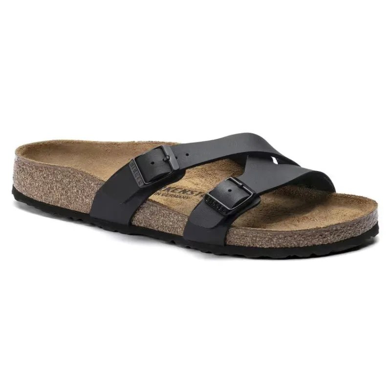 Birkenstock Yao Birko-Flor Black sold by Zulily