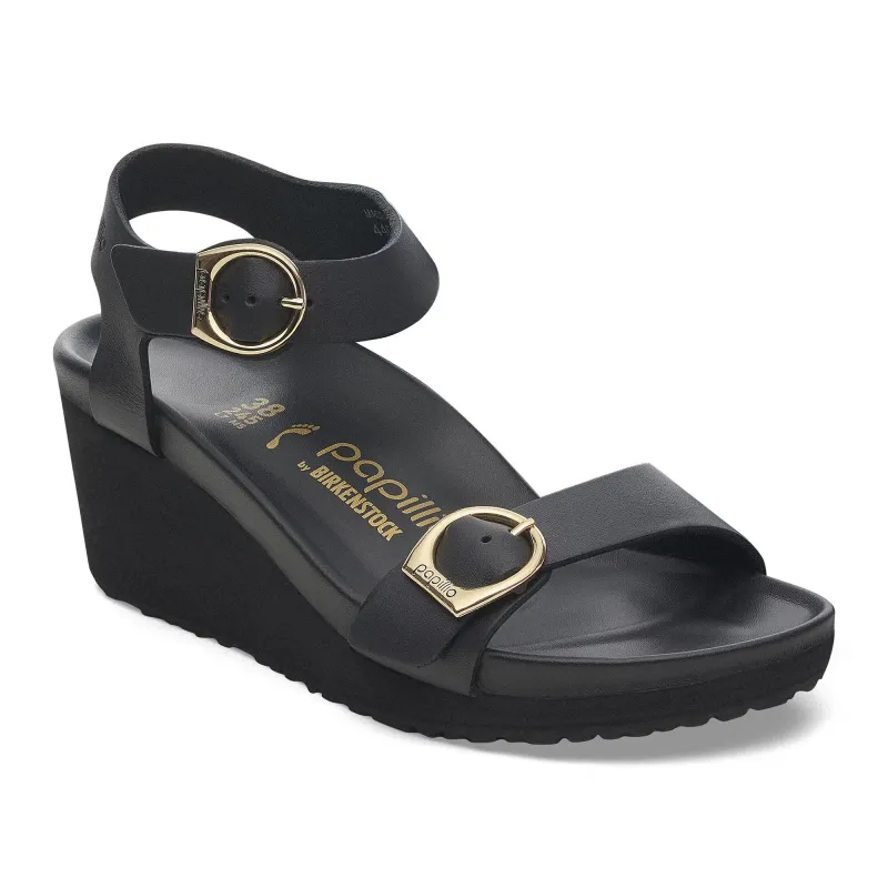 Birkenstock Soley Ring-Buckle Natural Leather Black sold by Zulily