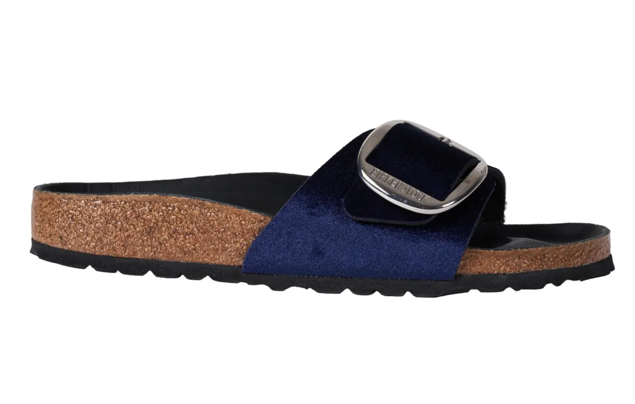 Birkenstock Madrid Big Buckle Nubuck Leather Midnight sold by Zulily