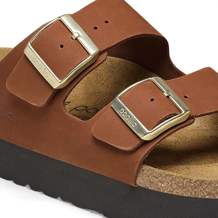 Birkenstock Arizona Pap Platform Nubuck Leather Pecan sold by Zulily product image thumbnail 2