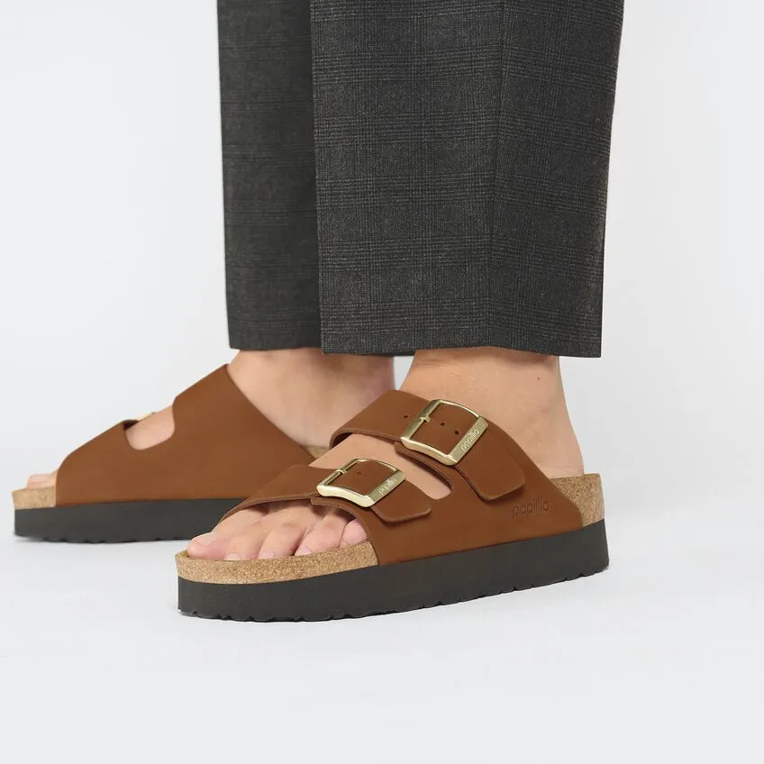 Birkenstock Arizona Pap Platform Nubuck Leather Pecan sold by Zulily product image thumbnail 3