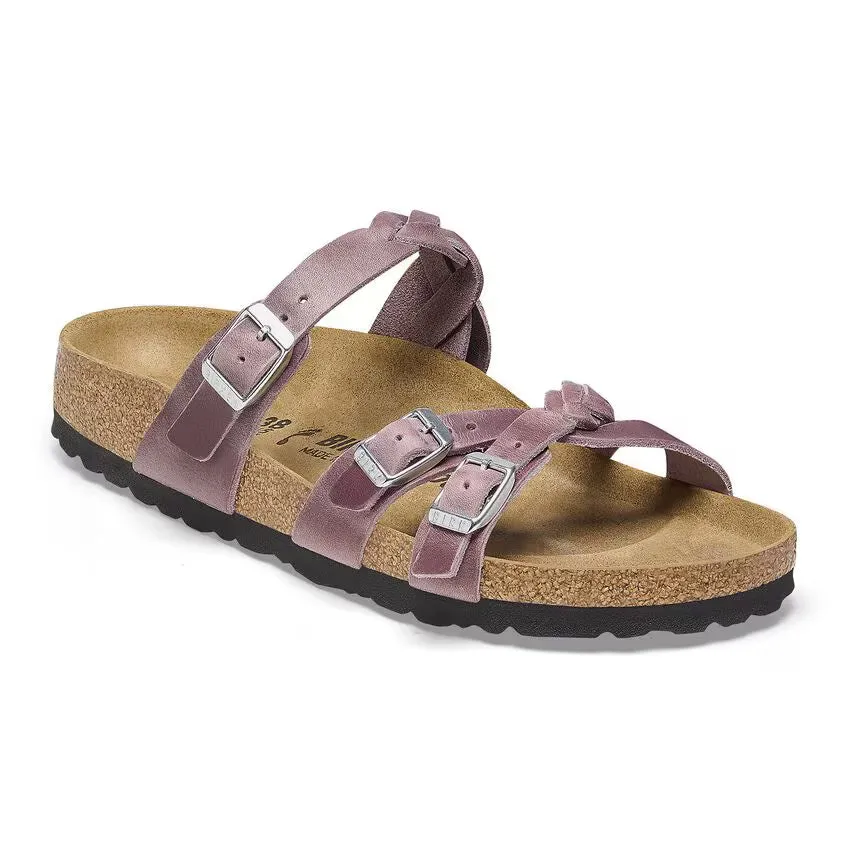 Birkenstock Franca Braided Oiled Leather Lavender sold by Zulily