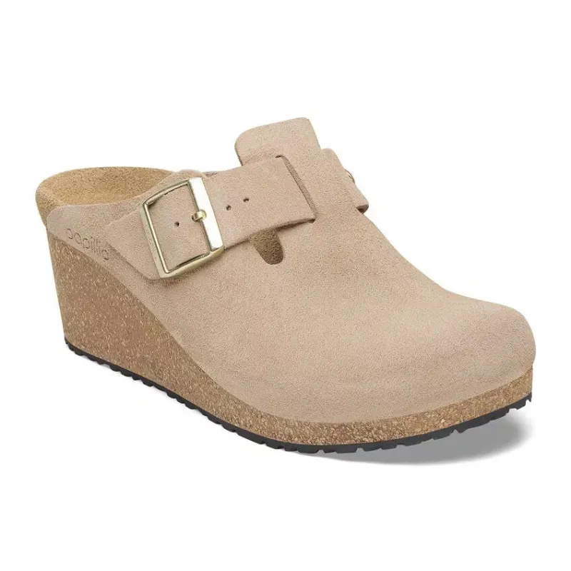 Birkenstock Fanny Suede Leather Taupe sold by Zulily
