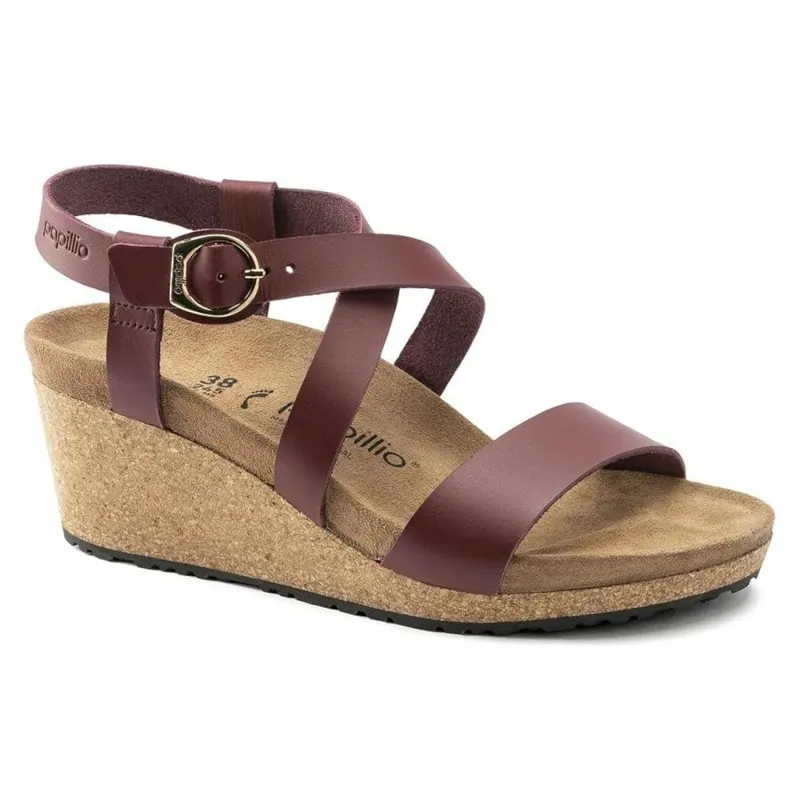 Birkenstock Sibyl Leather Wine sold by Zulily