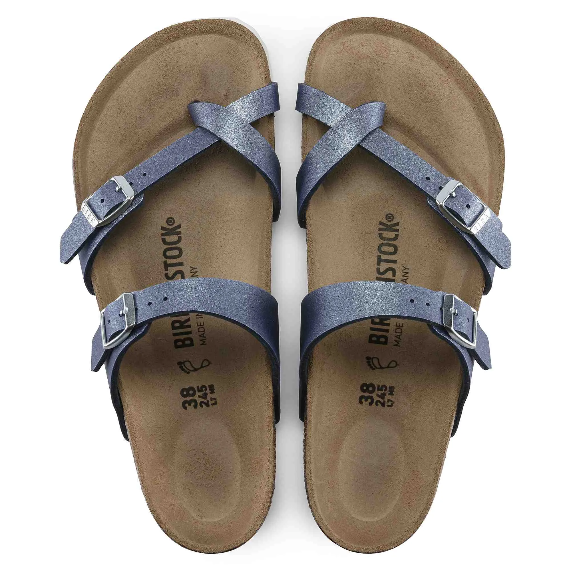 Birkenstock Mayari Birko-Flor Icy Metallic Azure Blue sold by Zulily product image thumbnail 5