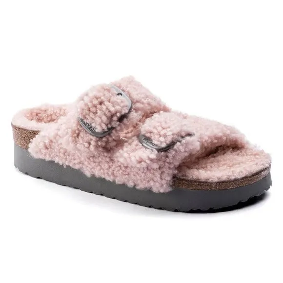 Birkenstock Arizona Big Buckle Pap Teddy Crystal Rose sold by Zulily