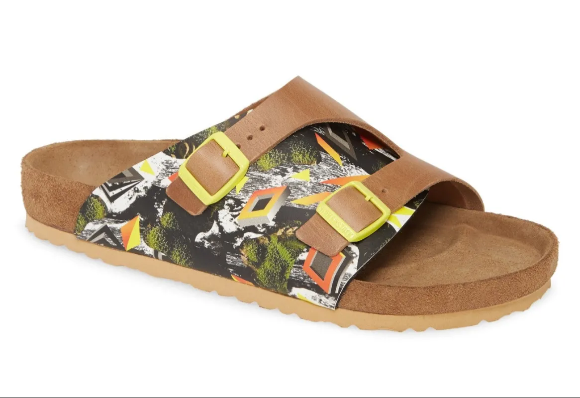 Birkenstock Zurich BS Waxy Leather Yellow Multi natural sold by Zulily