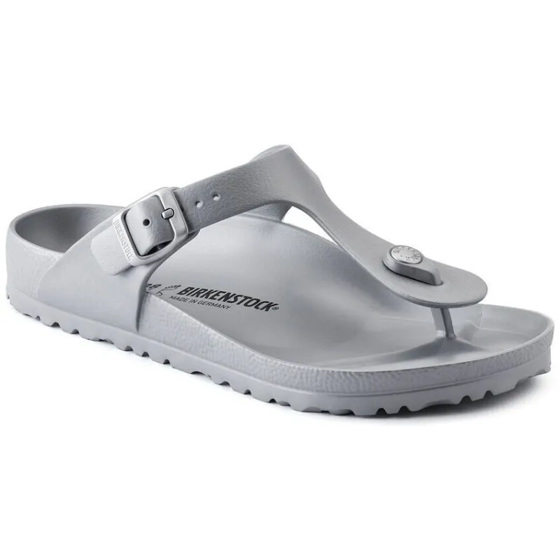 Birkenstock Gizeh Essentials EVA Silver sold by Zulily