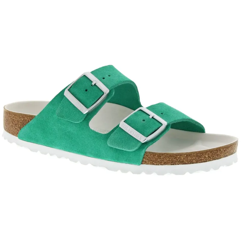 Birkenstock Arizona Suede Leather Emerald sold by Zulily