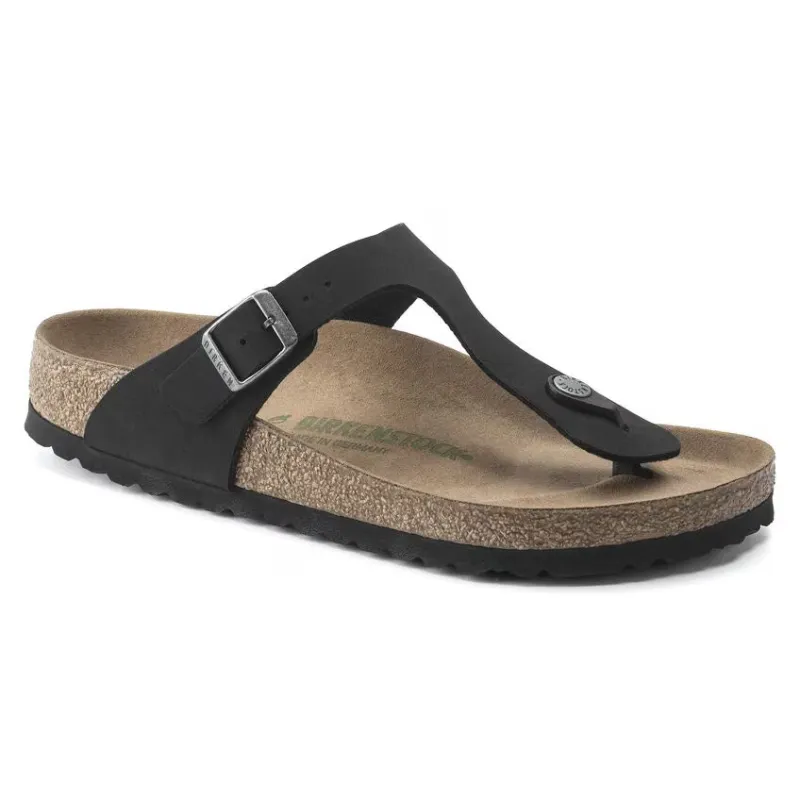Birkenstock Gizeh Vegan Birkibuc Black sold by Zulily