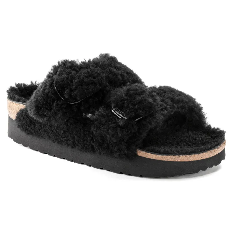 Birkenstock Arizona Big Buckle Pap Teddy Black sold by Zulily