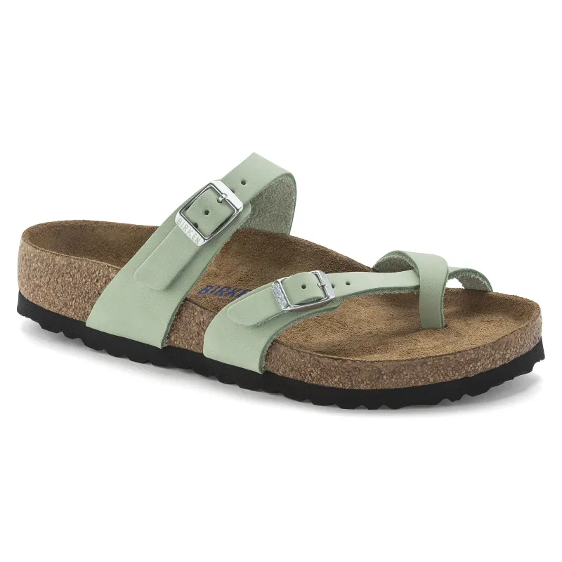 Birkenstock Mayari Soft Footbed Nubuck Leather Matcha sold by Zulily
