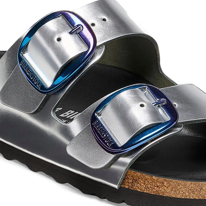Birkenstock Arizona Big Buckle Natural Leather Metallic Silver sold by Zulily product image thumbnail 2