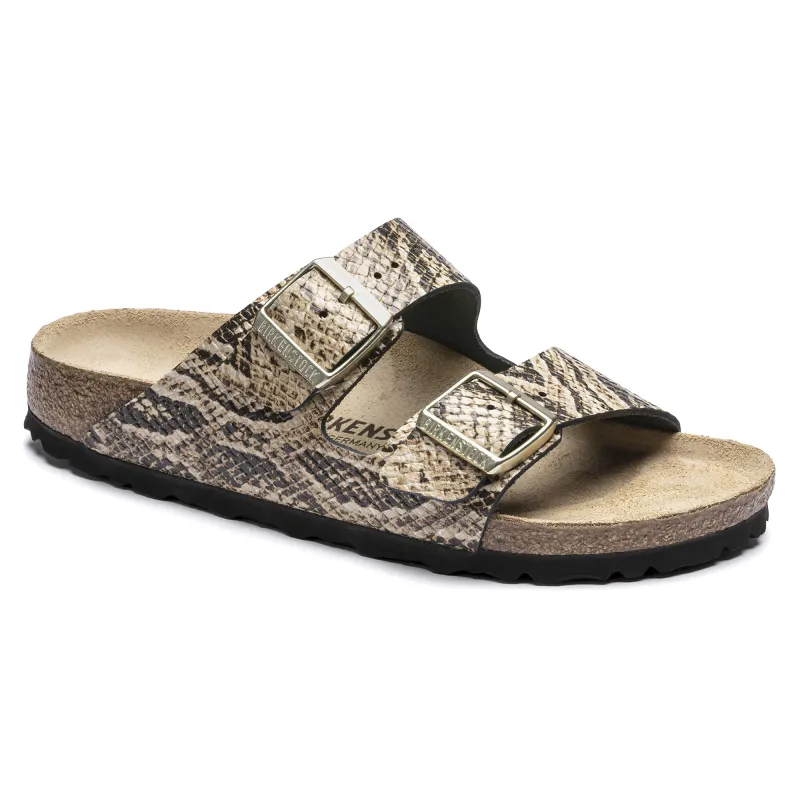 Birkenstock Arizona Embossed Leather Snake Beige sold by Zulily
