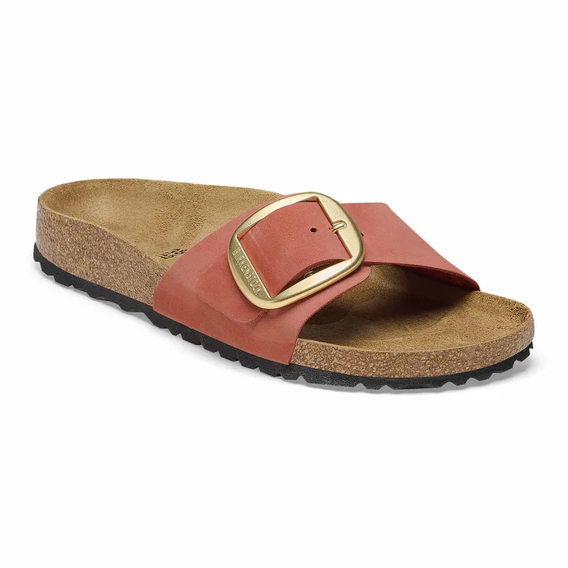 Birkenstock Madrid Big Buckle Nubuck Leather Mars Red sold by Zulily