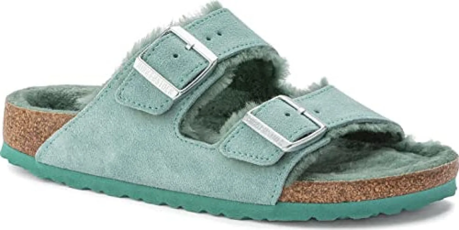 Birkenstock Arizona Shearling Suede Leather Beryl sold by Zulily