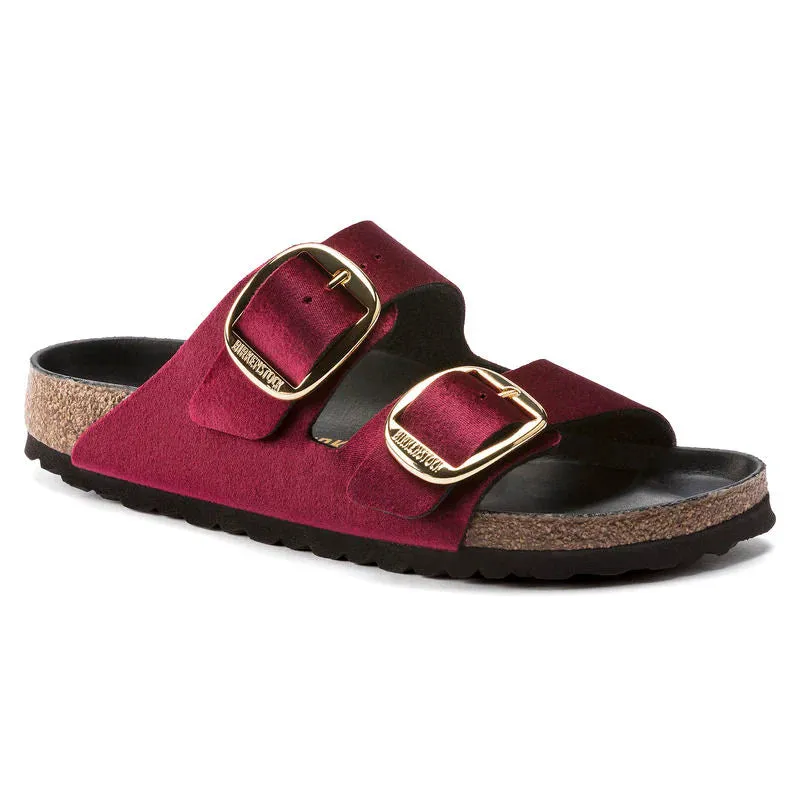 Birkenstock Arizona Big Buckle Velvet Maroon sold by Zulily