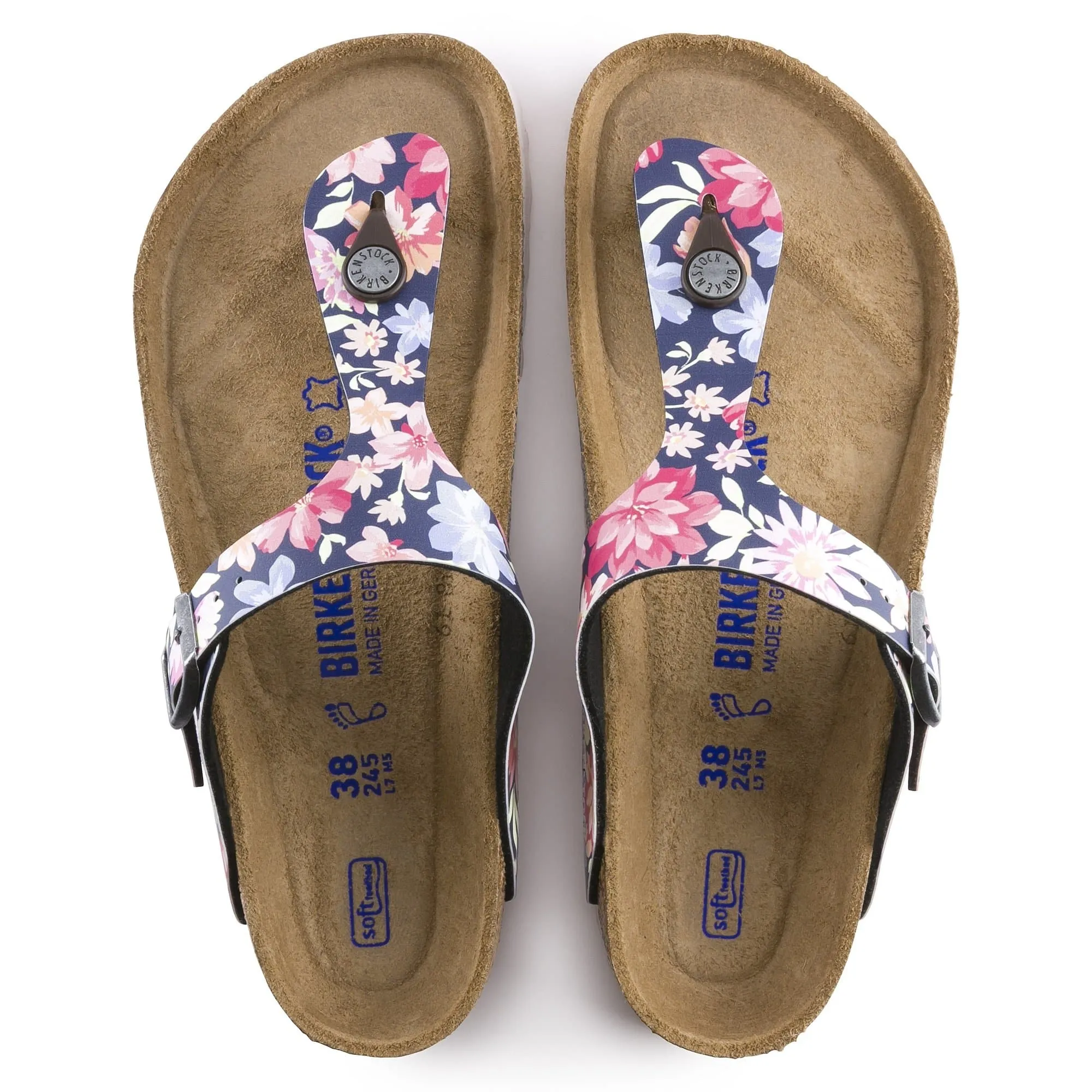Birkenstock Gizeh Soft Footbed Birko-Flor Supernatural Flowers Navy sold by Zulily product image thumbnail 5