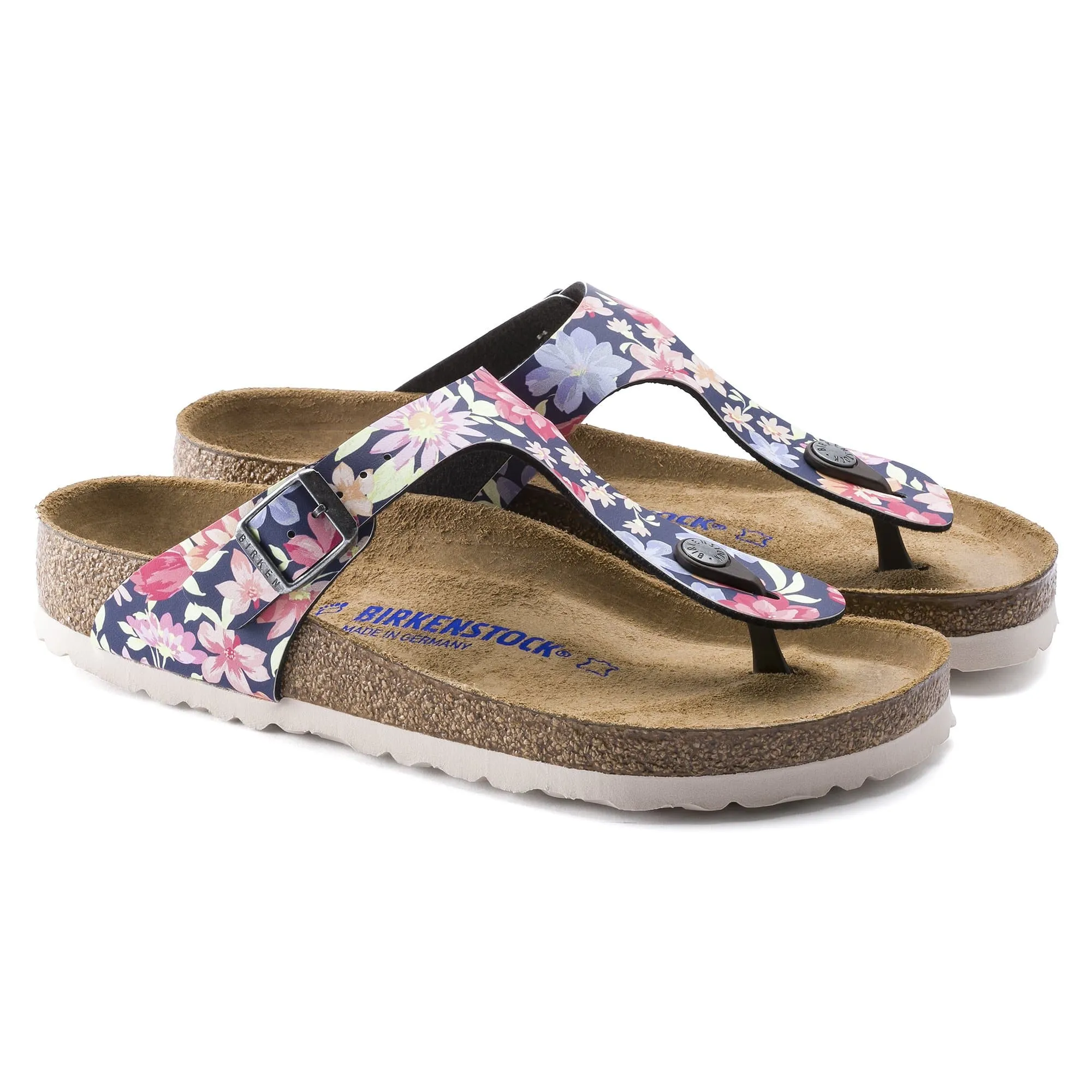 Birkenstock Gizeh Soft Footbed Birko-Flor Supernatural Flowers Navy sold by Zulily product image thumbnail 2