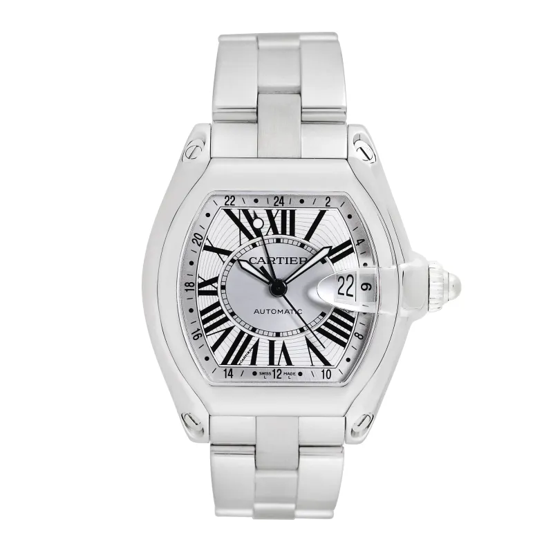 Pre-owned Cartier Men's Roadster 48mm X 43mm Stainless Steel Wristwatch - 2722 sold by Zulily