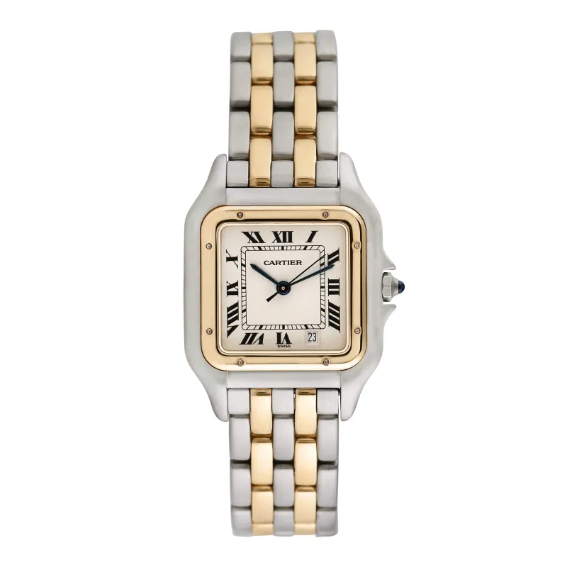 Pre-owned Cartier Women's Panthere 36mm X 27mm 18K Yellow Gold and Stainless Steel Wristwatch - 187949 sold by Zulily