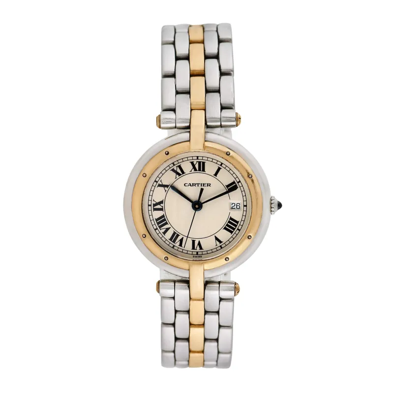 Pre-owned Cartier Women's Panthere 29mm 18K Yellow Gold and Stainless Steel Wristwatch - 183964 sold by Zulily