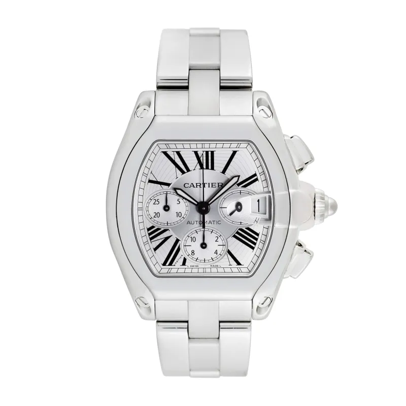 Pre-owned Cartier Men's Roadster XL 43mm X 48mm Stainless Steel Wristwatch - 2618 sold by Zulily
