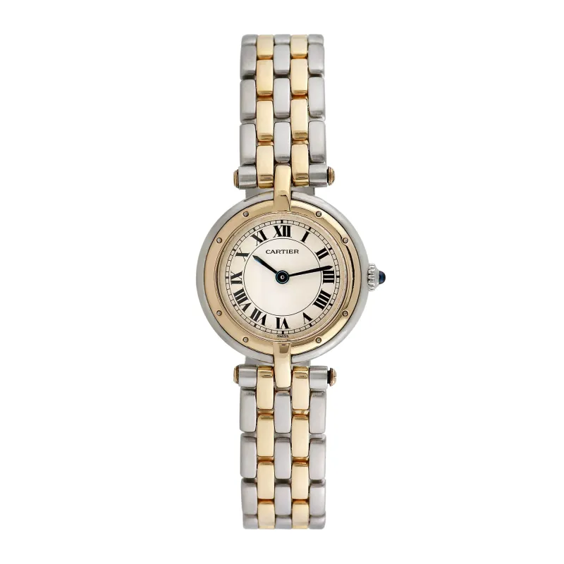 Pre-owned Cartier Women's Panthere 24mm 18K Yellow Gold and Stainless Steel Wristwatch - 6692 sold by Zulily