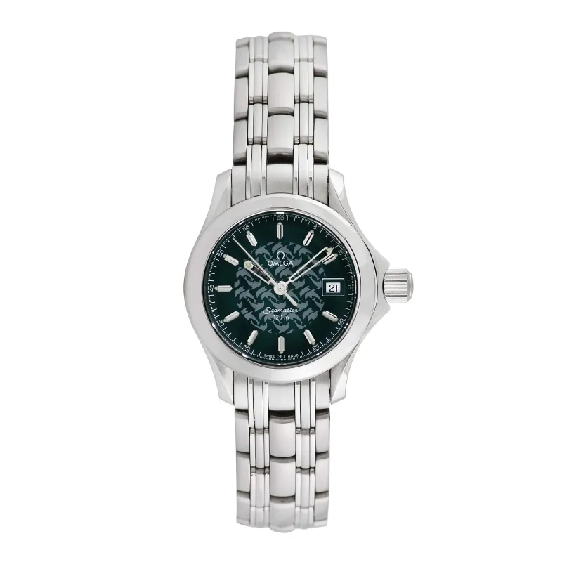 Pre-owned Omega Women's Seamaster Jaques Mayol 26mm Stainless Steel Wristwatch - 2586.7 sold by Zulily