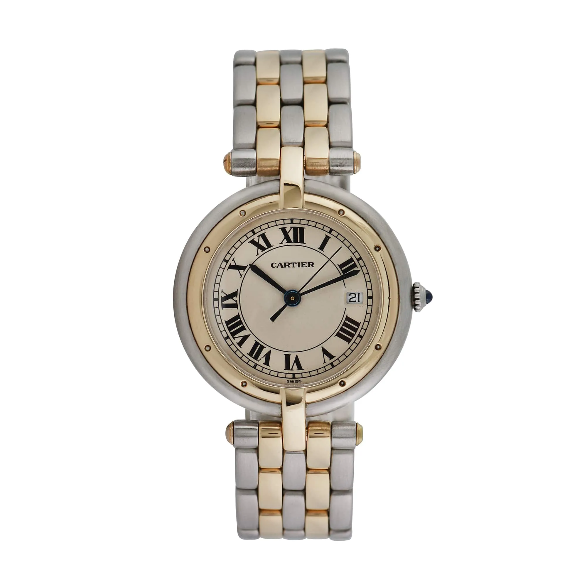 Pre-owned Cartier Women's Cougar Ronde 30mm 18K Yellow Gold and Stainless Steel Wristwatch - 183964 sold by Zulily