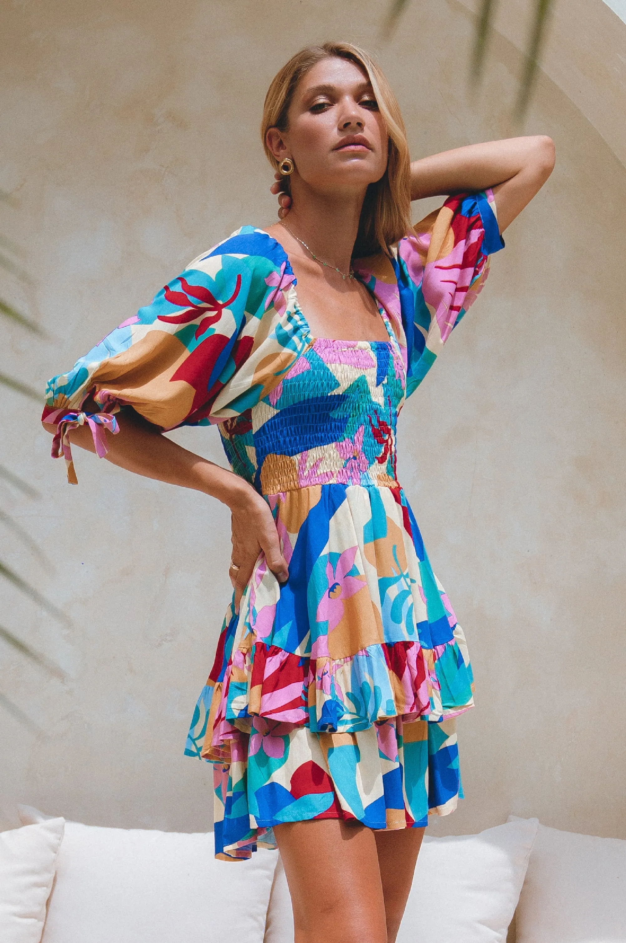 Bali ELF Women's Cha-Cha Ruffle Mini Dress sold by Zulily product image thumbnail 3
