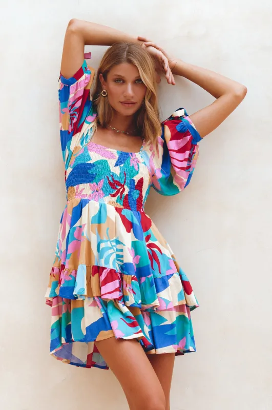Bali ELF Women's Cha-Cha Ruffle Mini Dress made by Zulily