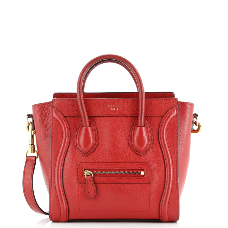 Pre-Loved Celine Luggage Bag Grainy Leather Nano sold by Zulily