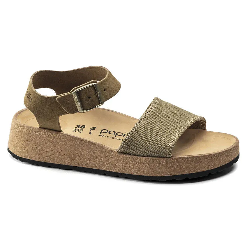 Birkenstock Glenda Suede Leather/Textile Faded Khaki sold by Zulily